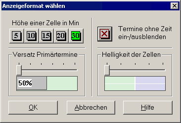 Dialog Ansichtsoptionen