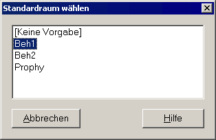 Dialog Standardraum