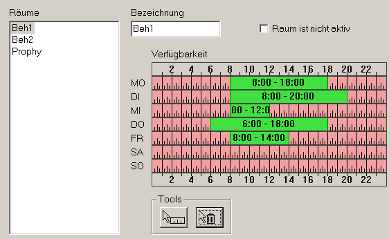 Raumkatalog mit neuem Raum