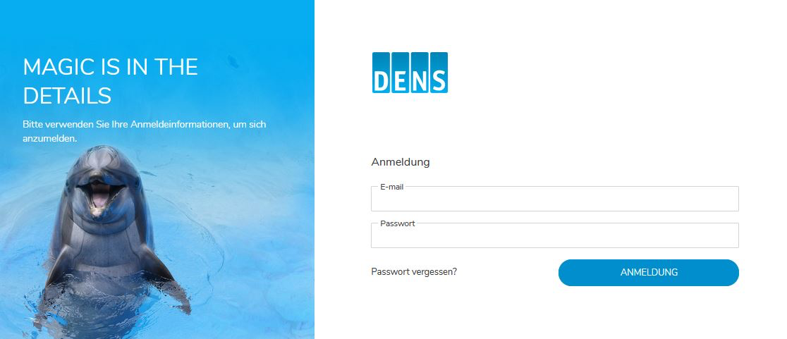 Login des DENS.onLine-Verwaltungsportals