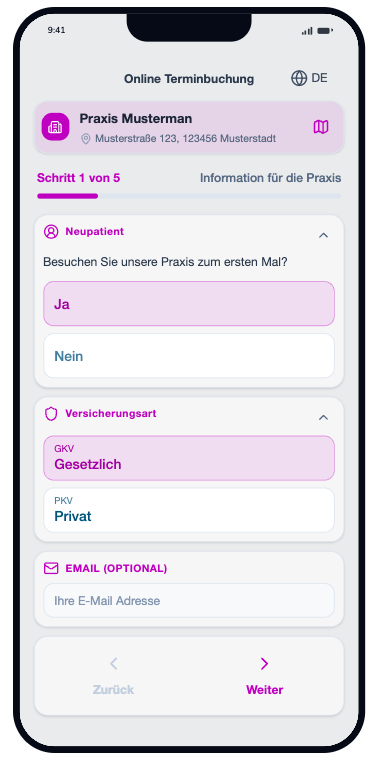 Applet-Vorschau der konfigurierten Markenfarben