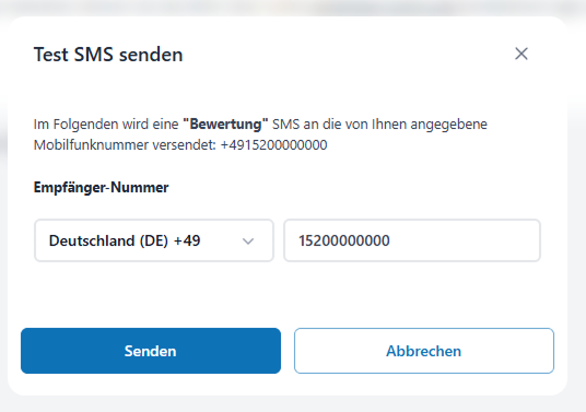 Test-SMS senden