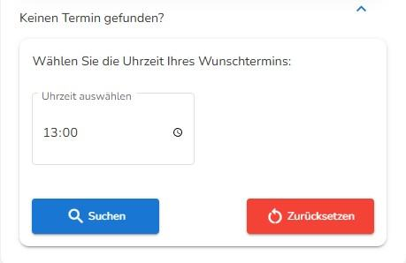 Suchergebnisse vor, exakt und nach dem Wunschtermin