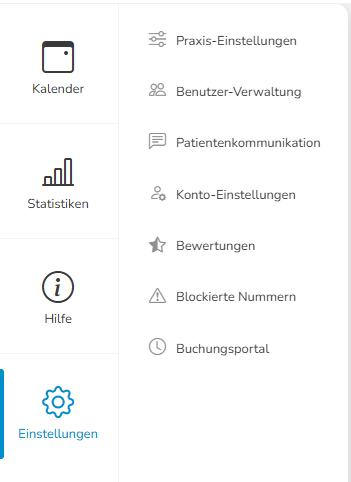 Neue Hauptnavigation mit Kalender, Statistiken, Hilfe und Einstellungen