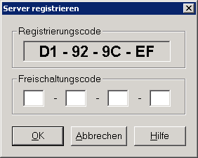Dialog Server registrieren
